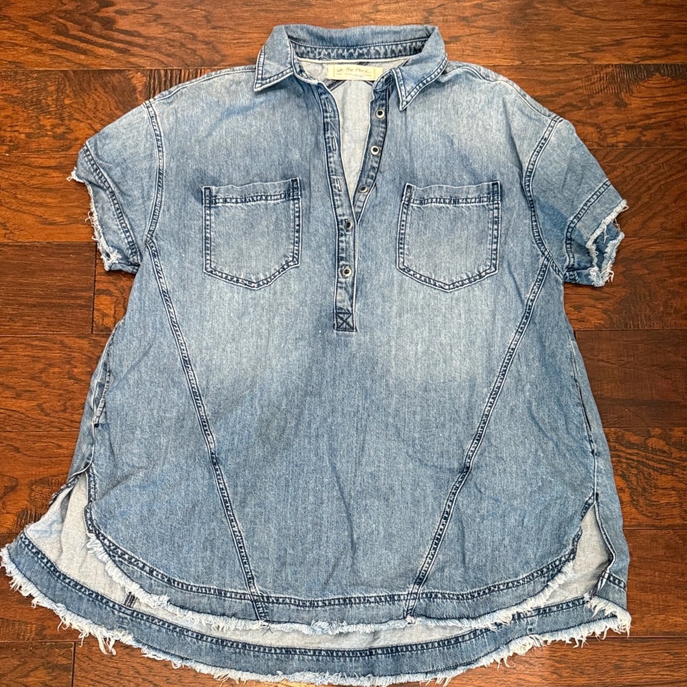 We The Free Blue Denim Dress